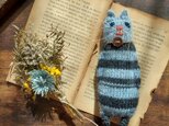 にぎにぎしてイライラ解消！棒針編みのあみぐるみ（ボーダーねこさん）の画像