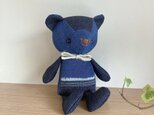 【受注製作】デニムパッチのくまちゃん