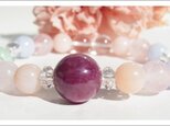大粒ルビーとピンクオパールのブレスレット