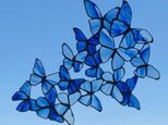 ステンドグラス サンキャッチャー 青い蝶 ～モルフォ～の画像