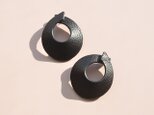 Connect【レザーピアス/イヤリング】“Black”
