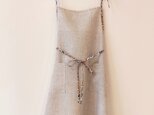 国産リネン100% Liberty テープリボンの軽やかエプロンの画像