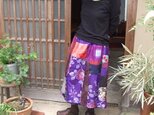 銘仙リメイク☆裏地留袖紋付バルーンスカートの画像