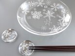 【baabaさまオーダー】雪の結晶のお皿＆箸置きセットの画像
