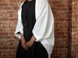 白の花柄レース　絵になるコットンレースの羽織りボレロ❣️【一枚でお洒落３way】フリーサイズ　日本製