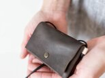 切落し本革ミニ財布 / グレーブラックの画像