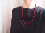 Red Coral Necklace【K14gf・受注制作】レッドコーラル ネックレス／60cm（abacus ball）の画像