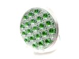 東京切子コンパクトミラー 光籠目　Silver　 "Emerald”　～エメラルド～の画像