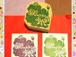 ✿夏の花はんこ〓【はすの花（白）】5cm