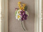 〈染め花〉小ぶりな花束コサージュLの画像