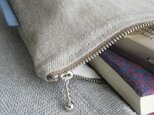 GrayBrown×linen 柔らかいpouchの画像