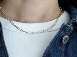 SILVER925 ロングチェーンネックレス 40cmの画像