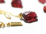 ガーネット 鉱物原石ネックレス 【石おまかせ 金具選択可】 天然石 ハンドメイド アクセサリー