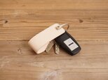 牛革　スマートキー　キーケース　キーリング　ナチュラル
