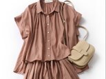 ★サンプルセール　1点のみ★大人のお洒落　風合いリネンブラウス　 ブラウス   リネン24