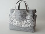 antique lace standard bag [nubi/light gray]の画像