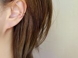 【14kgf or Silver925】*Simple! stylish! Double ring Earcuffの画像