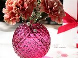 母の日新作「Frutta一輪挿しM（ルビーレッド）」カーネーション バラ 赤色 薔薇 ローズ ワインレッド 花器 宝石の画像