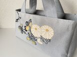 帯バッグ〜美しい菊の花のミニトートバッグ〜の画像