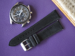 『高級革使用』イングリッシュスウェード　ブラック 時計ベルト Apple Watchバンド レザー　腕時計　革ベルト　皮の画像