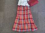 ★一点物★着丈95㎝まで★フレンチリネン100％★おしゃれなチェック★受注製作★裏地付き★
