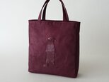 annco emboss leather tote [wine]の画像
