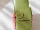 simple wallet　ピスタチオグリーン　オイルワックスレザーの画像