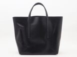 <サンプルB品 sale>Large Hand bag（黒）/牛革/ヌメ革/HB046の画像