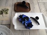 バンスクリップ ■ 紫陽花の花びら ■ オリジナル2色ブレンド　ブルー