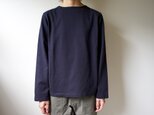 MVSコットン/center back long sleeve tshirt /navy/size1・2の画像