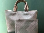 Kimono帯Bag（佐賀錦）ミニトート&ポーチsetの画像