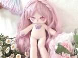 長い脚 30cm 無属性 ぬいぐるみ ピンクの髪ピンクの目女の子 着せ替えぬいぐるみ 綿人形 コットンドール キャラクターの画像