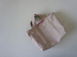 TOTE BAG -bicolor- (M) / pinkbeige × peachの画像