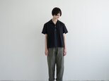 typewriter cotton/pullover shirt /pure blackの画像