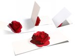 【名入れ】花のポップアップグリーティングカード〈レッド-ローズ〉forバースデー・ウェディング・アニバーサリーの画像