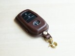 TOYOTA　スマートキーケースⅡ　ボタン3段タイプ　栃木レザー【名入れ無料・選べる革とステッチ】手縫い・本革