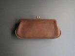 ・・ご予約作品・O様・・plain gama long wallet (antique　brown)の画像