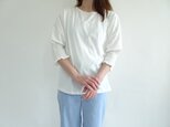 袖口シャーリングプルオーバー＜ホワイト＞の画像
