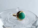 ゴールド【Jade】七宝焼リング 純銀張七宝の画像