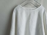 リネンのロングスリーブプルオーバー