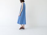 ドライタッチコットン/sleeveless dress/Color:silver lake blueの画像