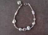 Baroque Pearl Mix Bracelet【Silver】バロックパールMix ブレスレット／Grayの画像