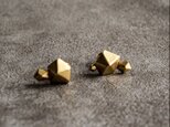 asymmetry 五角形ピアス/ K18coating 《送料無料》の画像