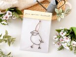 トコトコ文鳥の革紐オーナメントの画像