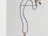 【SALE!】フランスビーズ と ヴィンテージビジュー の ネックレス / バイオレット