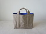 TOTE BAG -bicolor- (M) / mushroom × royalblueの画像