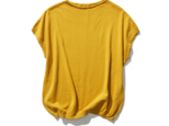 ラフに着られてきちんとお洒落なサマーニット　薄手　コットン100％ 　暖かみのある深い黄色　230602-3の画像