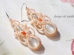 drops of earthの月の石、ムーンストーンマクラメピアス