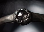 【これもダイヤ！？】ローズカット　ソルト&ペッパー　ダイヤモンド・シルバーリングの画像