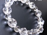 【特価】基本の水晶ブレスレット キラキラスターカット水晶入りデザインブレスレット パワーストーンブレスレットの画像
